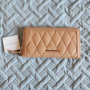 Vera Bradley Nude Leather Quilted Georgia Wallet